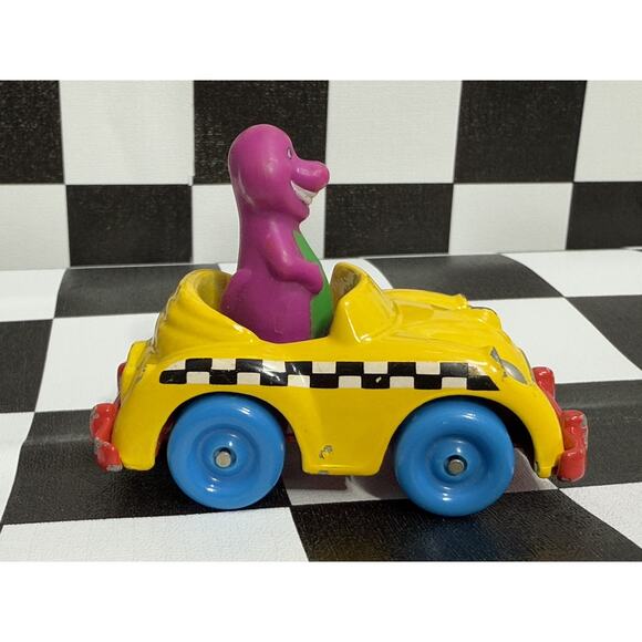Barney the Dinosaur Baby Bop & Barney Diecast Cake Car Lyons Group 1993 Lot of 3 - Picture 5 of 7